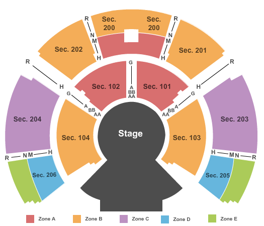 Grand Chapiteau - Ball Arena Seating Chart: Amaluna - Zone