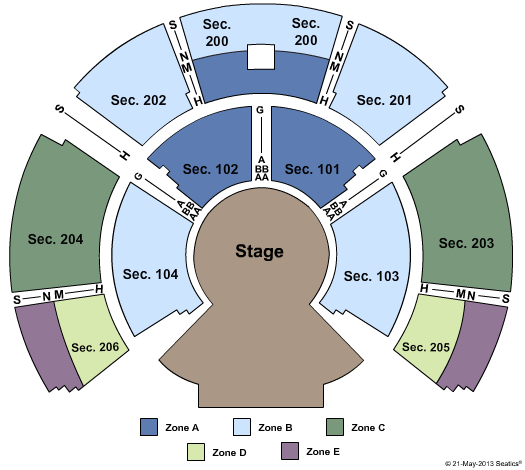 Grand Chapiteau Seating Chart