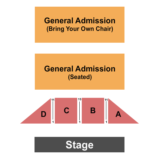 Grand Falls Casino Seating Chart: Endstage 2