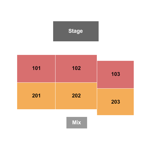 Grand Junction Convention Center Seating Chart: End Stage
