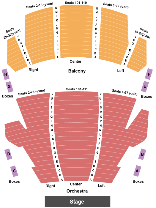 Grand Opera House - Macon Seating Chart: Endstage 2