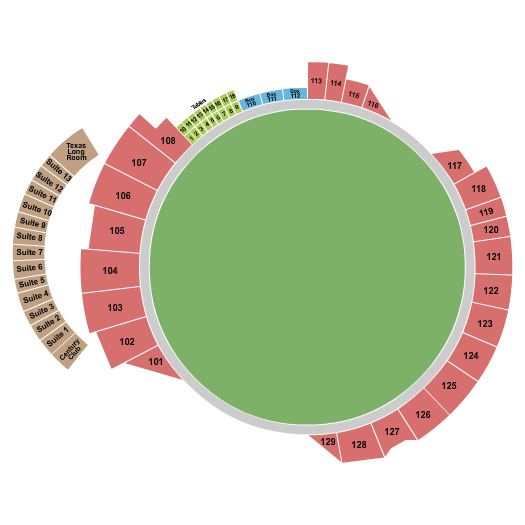 Grand Prairie Stadium Seating Chart: Cricket