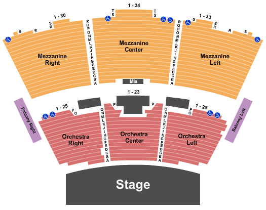 Grand Sierra Theatre Seating Chart: End Stage