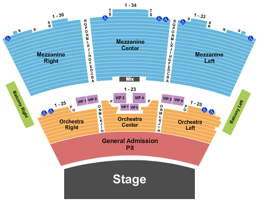 Grand Sierra Theatre Seating Chart: Endstage GA Pit 2
