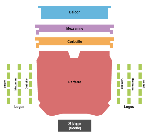 Louis-Frechette Room at Grand Theatre De Quebec Seating Chart: Endstage
