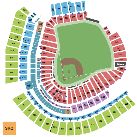 All American Ballpark Seating Chart