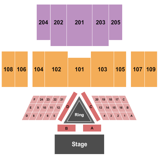 Great Hall at Charles F. Dodge City Center Seating Chart: MMA 3