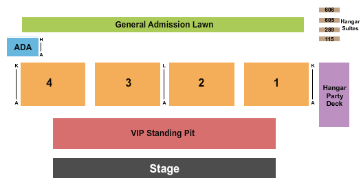 Great Park Live Seating Chart: Endstage GA/VIP 2