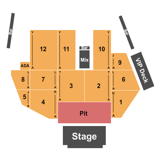 Great Park Live Seating Chart: Endstage Pit