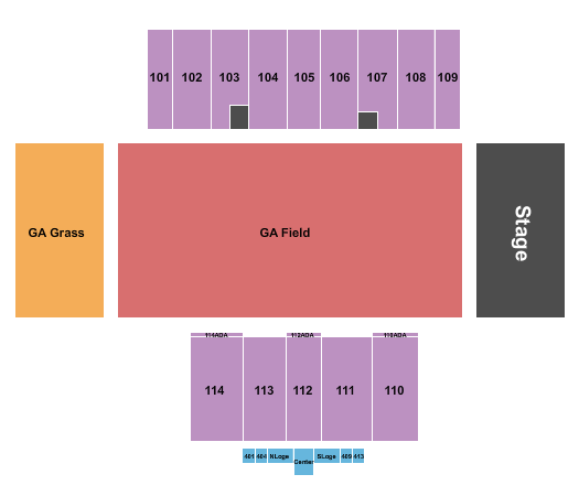Greater Zion Stadium Seating Chart: Endstage GA 2