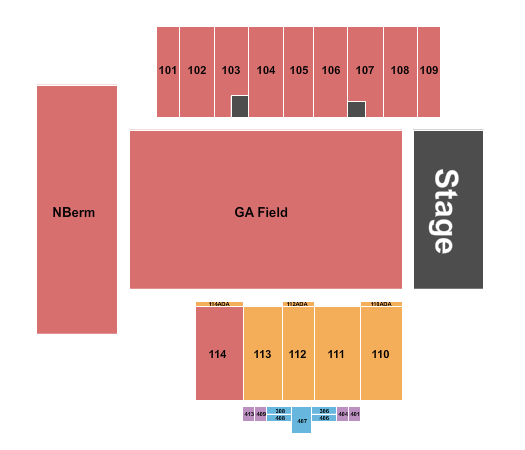 Greater Zion Stadium Seating Chart: Russell Dickerson