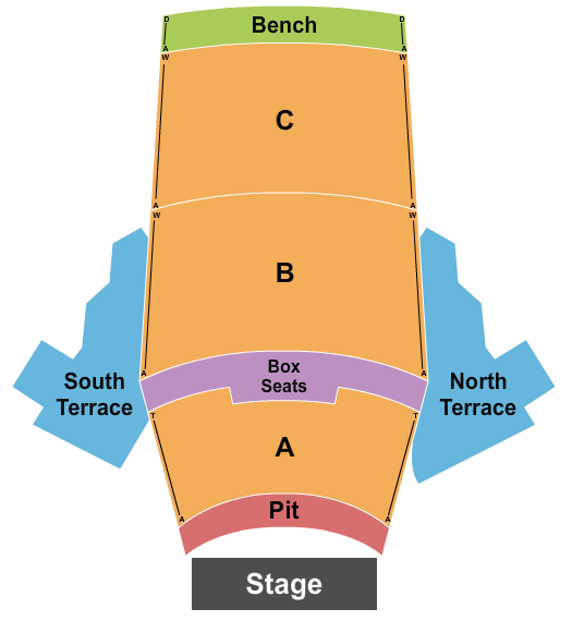 Greek Theatre - Los Angeles CA Seating Chart: End Stage 2