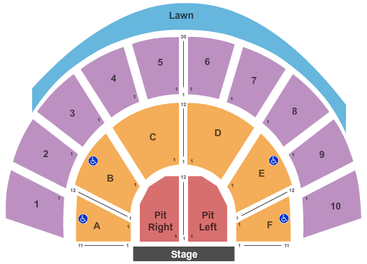 Greek Theater Seating Chart Detailed