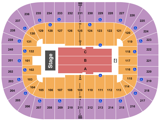 Greensboro Coliseum At Greensboro Coliseum Complex Seating Chart: Endstage 5