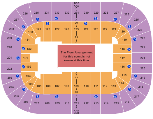 First Horizon Coliseum At Greensboro Complex Seating Chart: Generic Floor