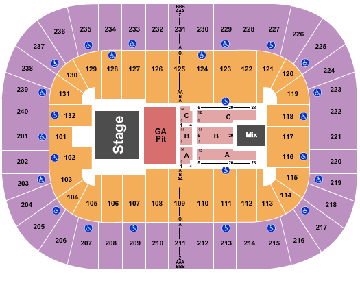 Greensboro Coliseum At Greensboro Coliseum Complex Seating Chart