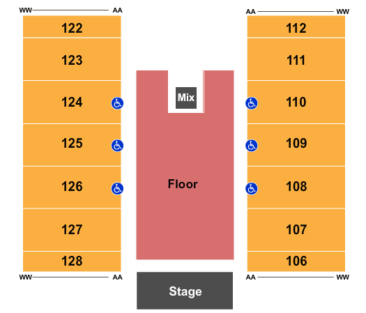 Eagles Ballroom Seating Chart
