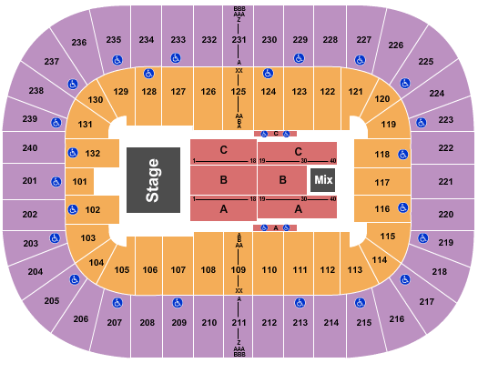 Greensboro Coliseum At Greensboro Coliseum Complex Seating Chart