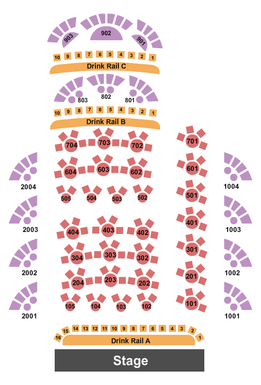 Greer Cabaret Theater Seating Chart: Endstage