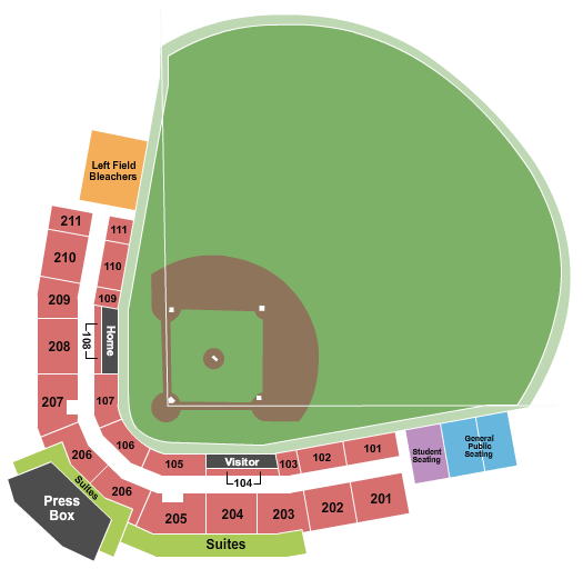Greer Field at Turchin Stadium Map