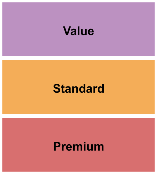 Gretna Theater Seating Chart: Premium/Standard/Value