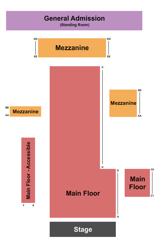 Grewal Hall at 224 Seating Chart: Endstage