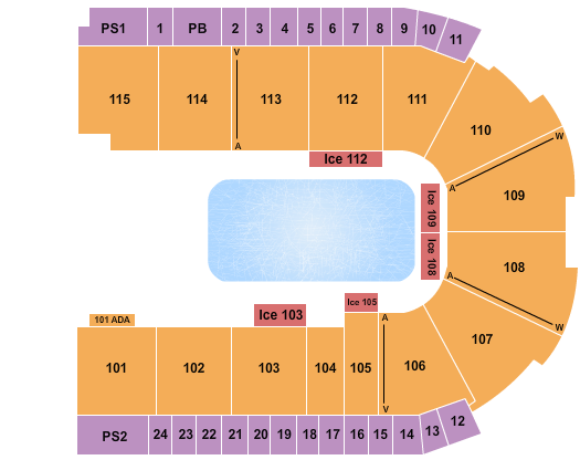 Grossinger Motors Arena Seating Chart: Disney On Ice
