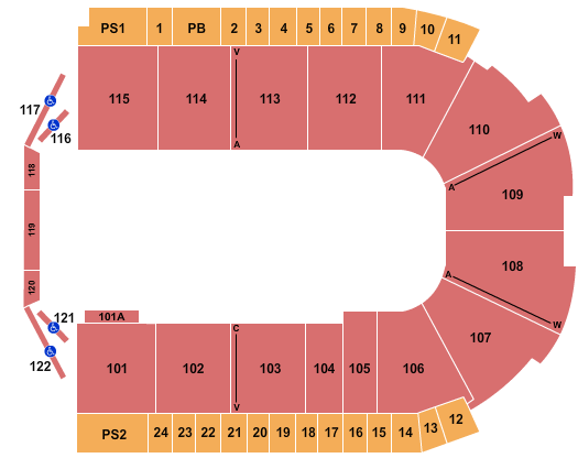 Grossinger Motors Arena Seating Chart: Ice Racing