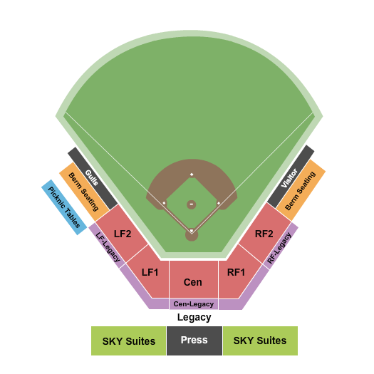 Gulls Field Seating Chart: Baseball