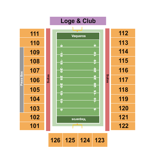 H-E-B Park Seating Chart: Football