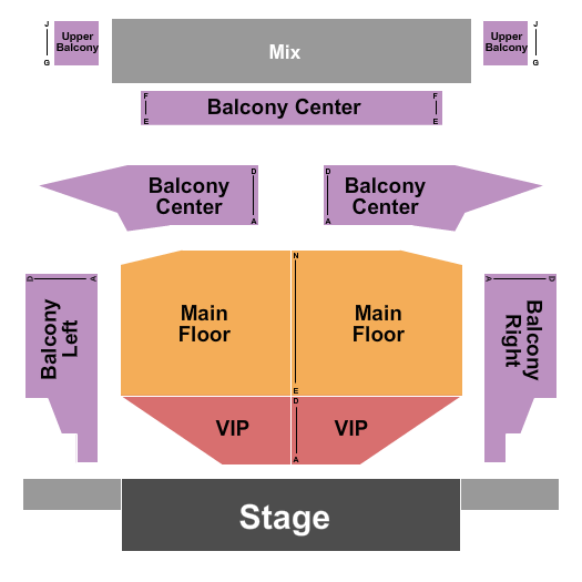 HBP Theater at St. Cecilia Hall Seating Chart: Endstage