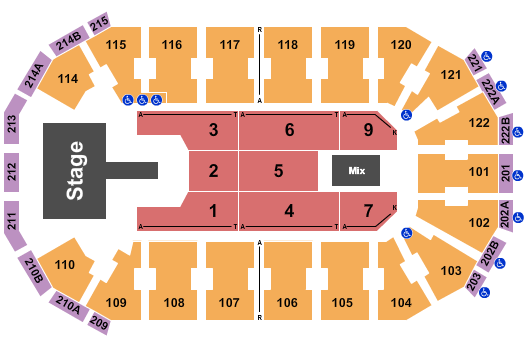 HEB Center at Cedar Park Seating Chart: Endstage w/Catwalk