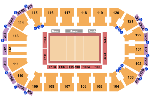 HEB Center at Cedar Park Seating Chart: Volleyball