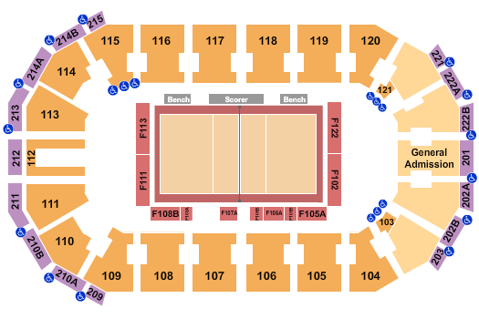 HEB Center at Cedar Park Seating Chart: Volleyball