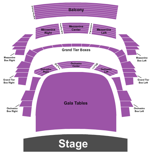HEB Performance Hall At Tobin Center for the Performing Arts Seating Chart: Gala Tables