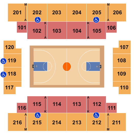 State Farm Field House at ESPN Wide World Of Sports Complex Seating Chart: Basketball