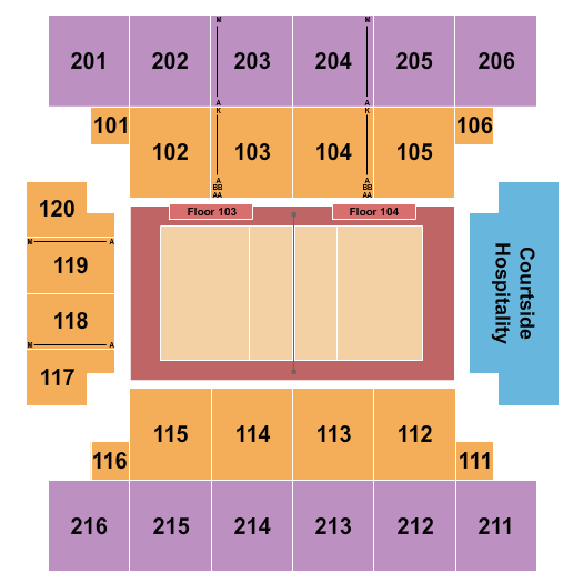 State Farm Field House at ESPN Wide World Of Sports Complex Seating Chart: Volleyball