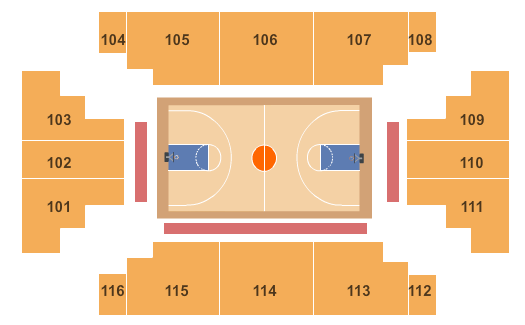 HTC Center Seating Chart: Basketball