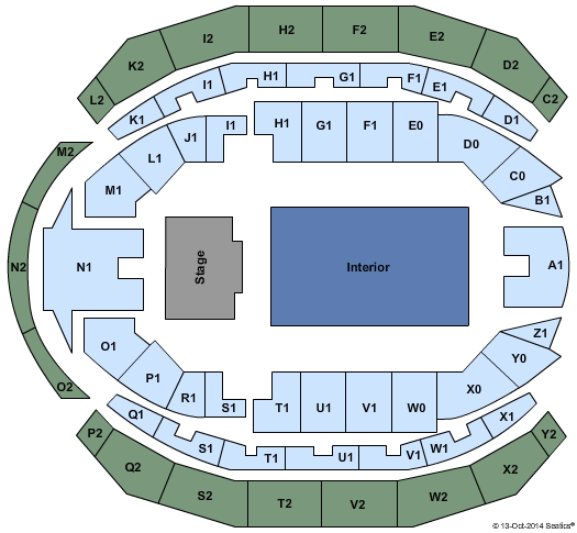 Hallenstadion - Zurich Seating Chart: End Stage
