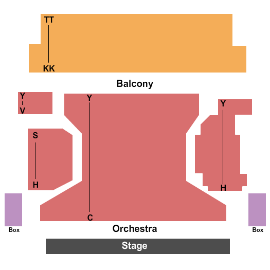Halton Theater Seating Chart: End Stage