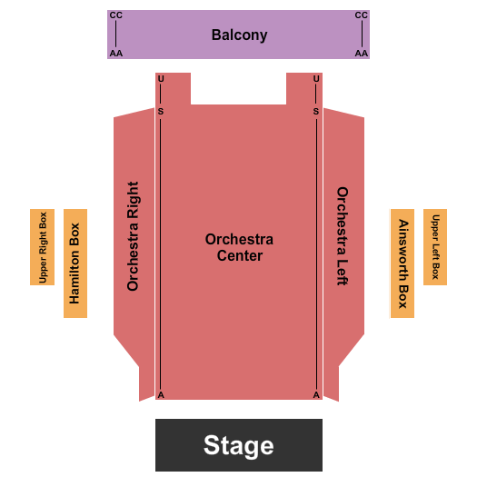 Hamilton Family Theatre Cambridge Seating Chart: Endstage