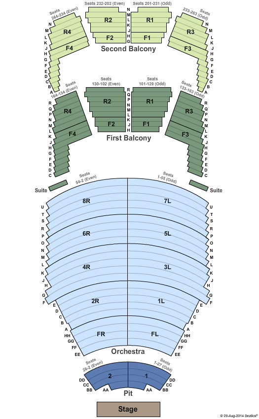 Philharmonic Hall Seating Chart