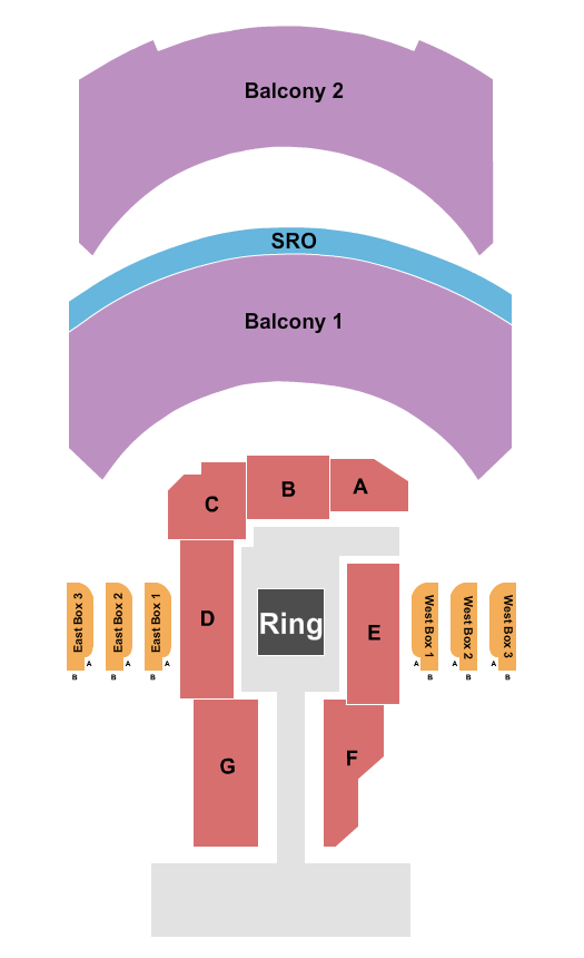 Hammerstein Ballroom Seating Chart: Boxing 2
