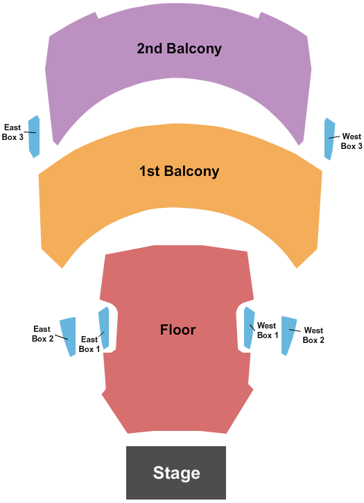 Hammerstein Ballroom Seating Chart: Endstage 2