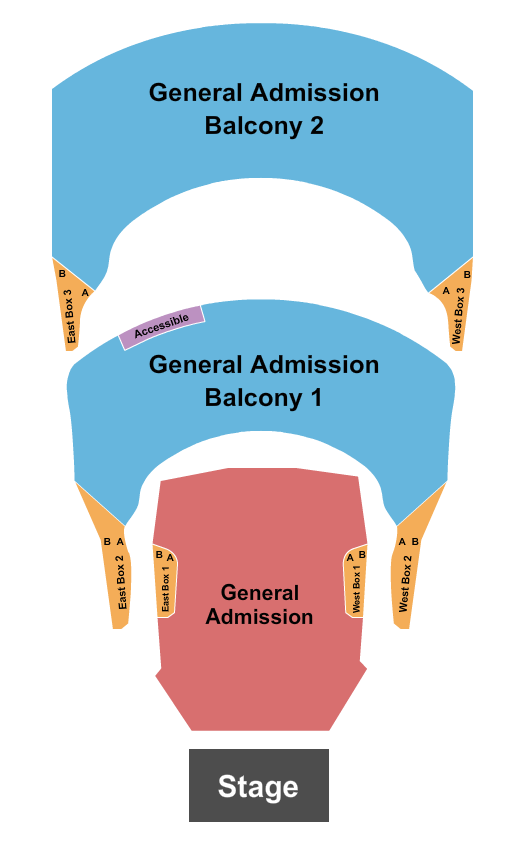 Hammerstein Ballroom Seating Chart: GA/GA Balconys
