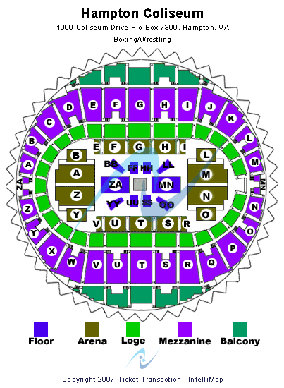 Hampton Coliseum seating chart