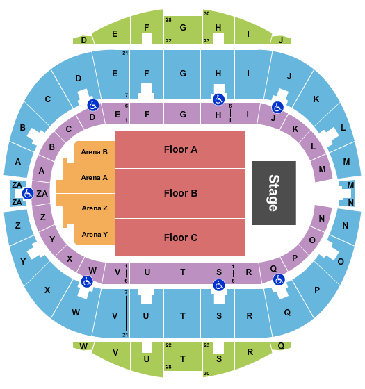 Hampton Coliseum Seating Chart: Endstage-5