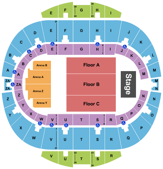 Hampton Coliseum Seating Chart: Endstage 7
