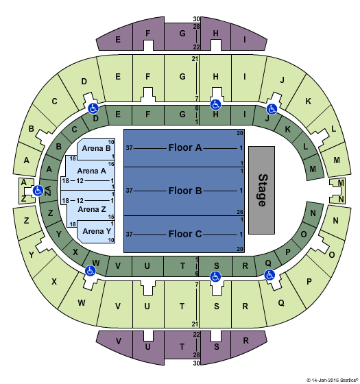 Disney On Ice Tickets Seating Chart Hampton Coliseum End Stage