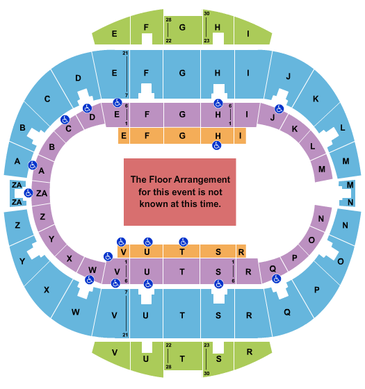 Hampton Coliseum Seating Chart: Generic Floor